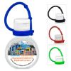 Picture of “CirPal Connect” 1 oz Compact Hand Sanitizer Antibacterial Gel in Round Flip-Top Squeeze Bottle with Colorful Silicone Leash