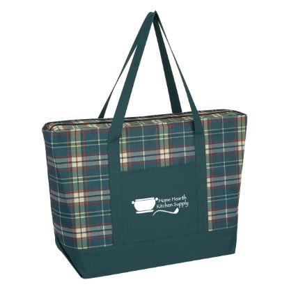 Picture of Crawford Plaid PolyCanvas Tote Bag