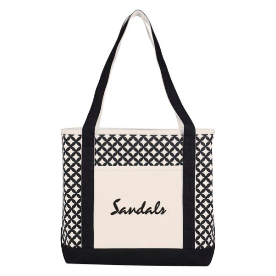 Picture of Curved Diamond Canvas Tote Bag
