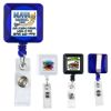 Picture of Kent Vl\" 30” Cord Square Retractable Badge Reel And Badge Holder With Metal Slip Clip Attachment