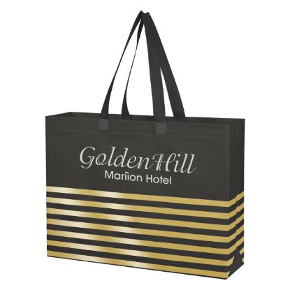 Picture of Non-Woven Horizontal Stripe Tote Bag