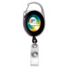 Picture of  \"Oberlin Pi\" 30” Cord Photoimage ® Full Color Imprint* Retractable Carabiner Style Badge Reel And Badge Holder (Patent D539,122)