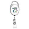 Picture of  \"Oberlin Pi\" 30” Cord Photoimage ® Full Color Imprint* Retractable Carabiner Style Badge Reel And Badge Holder (Patent D539,122)