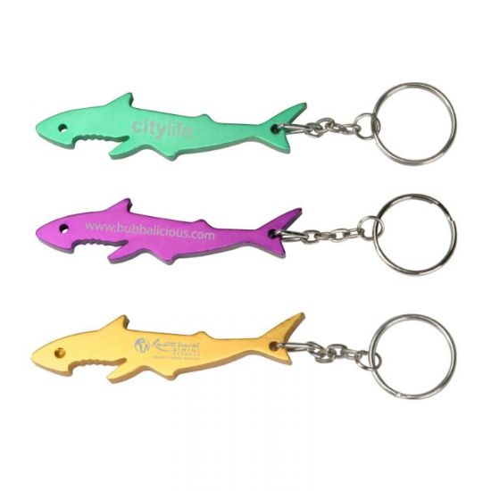 Picture of Shark Shaped Bottle Opener Keyring /Key Chain