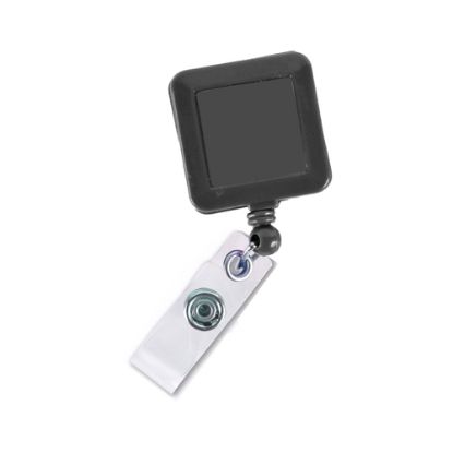 Picture of Square Badge Reel W/ Fixed Bulldog Clip