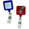 Picture of Square Badge Reel W/ Fixed Bulldog Clip