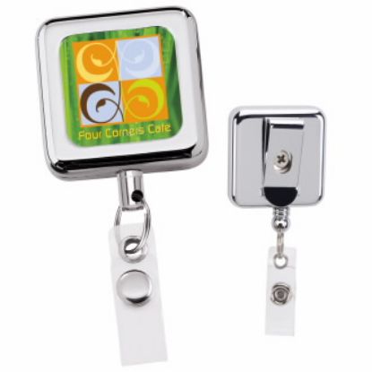 Picture of Square Metal Retractable Badge Holder