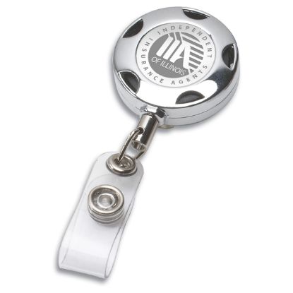 Promotional 32 Cord Round Chrome Solid Metal Sport Retractable