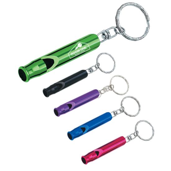 Aluminum Whistle key Ring 