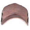 Black-Red Heathered 6 Panel Structured Trucker Cap