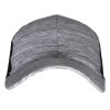 Black Heathered 6 Panel Structured Trucker Cap