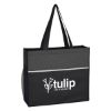 Black Wave Design Non-Woven Tote Bag