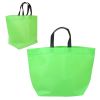 Lime Green Two Tone Heat Sealed Non-woven Promotional Tote 