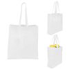 White Heat Sealed Non-Woven Value Tote With Gusset