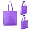 Purple Heat Sealed Non-Woven Value Tote With Gusset