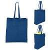 Navy Blue Heat Sealed Non-Woven Value Tote With Gusset