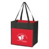 Black Red Lami-Combo Non-Woven Promotional Shopper Tote 