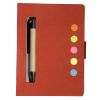 Red Eco Stowaway Sticky Jotter with Pen