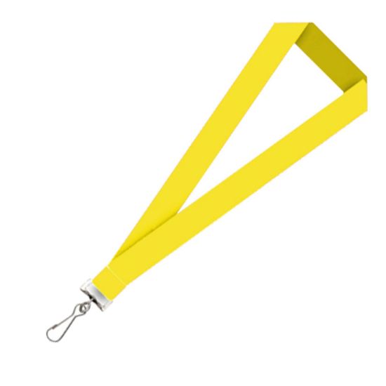 Yellow 3/4 Inch Super Saver Polyester Lanyard