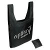 Tide Twister Folding Reusable Promotional Tote Bag - Black