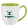 16 oz Two-Tone Ceramic Bistro Promotional Mug - Lime Green