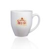 16 oz. Bistro Glossy Personalized Promotional Coffee Mugs - White
