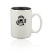 15 oz. Glossy Two-Tone Personalized Promotional Ceramic Mugs - Black