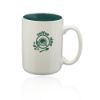 15 oz. Glossy Two-Tone Personalized Promotional Ceramic Mugs - Green