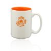 15 oz. Glossy Two-Tone Personalized Promotional Ceramic Mugs - Orange