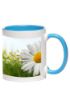 11 oz. Bright Two-Tone Sublimation Promotional Custom Mugs - cyan