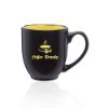 16 oz. Bistro Two-Tone Ceramic Promotional Custom Mugs - Yellow