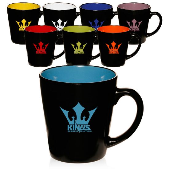 12 oz. Two-Tone Latte Custom Promotional Mugs