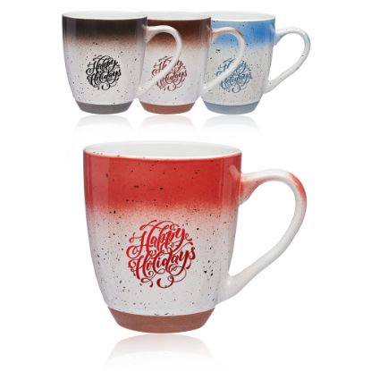 15 oz. Fade and Speckle Bistro Ceramic Promotional Custom Mugs