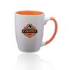 12 oz. Java Two-Tone Personalized Promotional Coffee Mugs - Orange