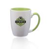 12 oz. Java Two-Tone Personalized Promotional Coffee Mugs - Green