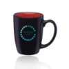 12 oz. Java Two Tone Promotional Coffee Mugs - BLACKRED