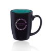 12 oz. Java Two Tone Promotional Coffee Mugs - BLACKTEAL