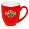 16 oz. Flourescent Bistro Personalized Promotional Mugs - Red