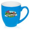 16 oz. Flourescent Bistro Personalized Promotional Mugs - Blue