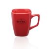 10 oz. Ares Glossy Ceramic Latte Personalized Promotional Mugs - Red
