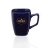 10 oz. Ares Glossy Ceramic Latte Personalized Promotional Mugs - Cobalt Blue