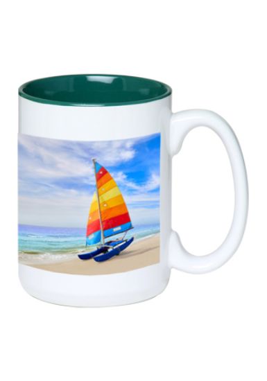 15 oz. Glossy Two-Tone Custom Photo Promotional Mugs