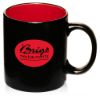 11 oz. Matte Two-Tone Personalzied Promotional Coffee Mugs - Red