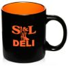 11 oz. Matte Two-Tone Personalzied Promotional Coffee Mugs - Orange