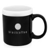 11 oz. Glam Two Tone Matte Custom Promotional Coffee Mugs - White