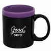 11 oz. Glam Two Tone Matte Custom Promotional Coffee Mugs - Purple