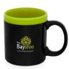 11 oz. Glam Two Tone Matte Custom Promotional Coffee Mugs - Lime Green