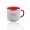 15 oz. Argos Ceramic Camp Fire Personalized Promotional Mugs - WhiteRed