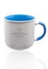 15 oz. Argos Ceramic Camp Fire Personalized Promotional Mugs - White Blue