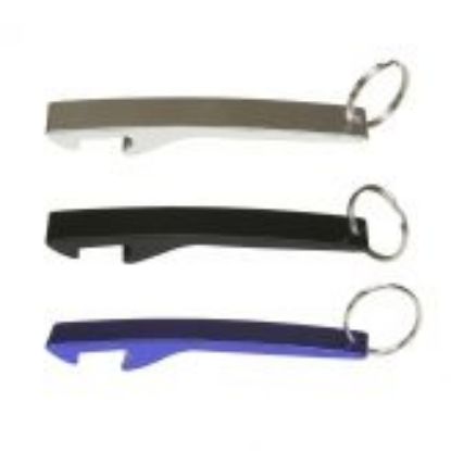 Large Anodized Aluminum Bottle Opener Keyring /Key Chain